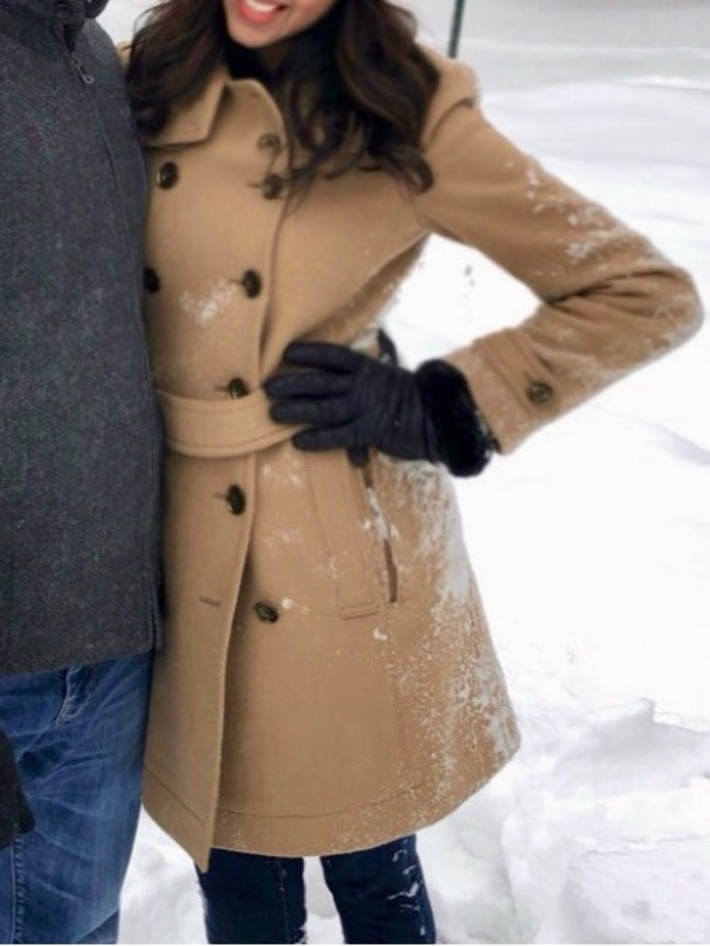 PRICE FIRM Burberry Trench winter wool Coat in Brown Size 6 - Picture 8 of 8